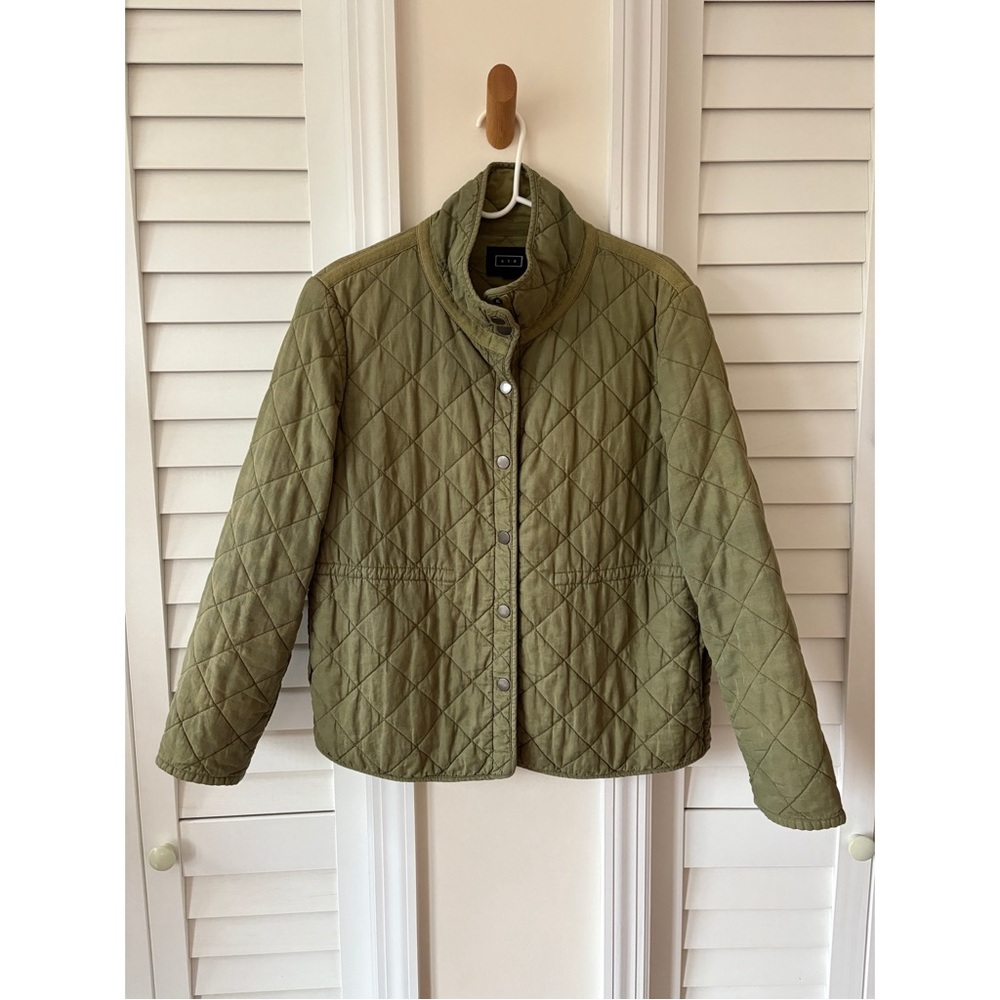 AYR Quilted Utility Jacket in Green
